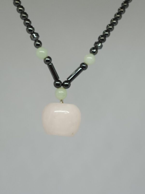 Rose Quartz Hematite Mala