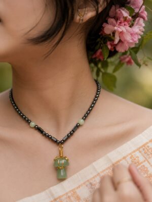 Green Aventurine Hematite Mala