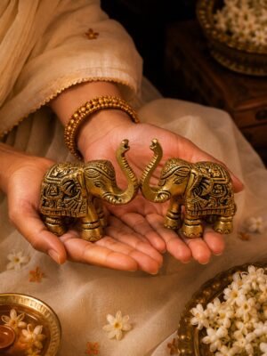 Brass Gajlaxmi (1.5 Inch) Jodi