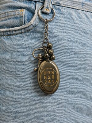 Pyrite Zibu Coin Keychain
